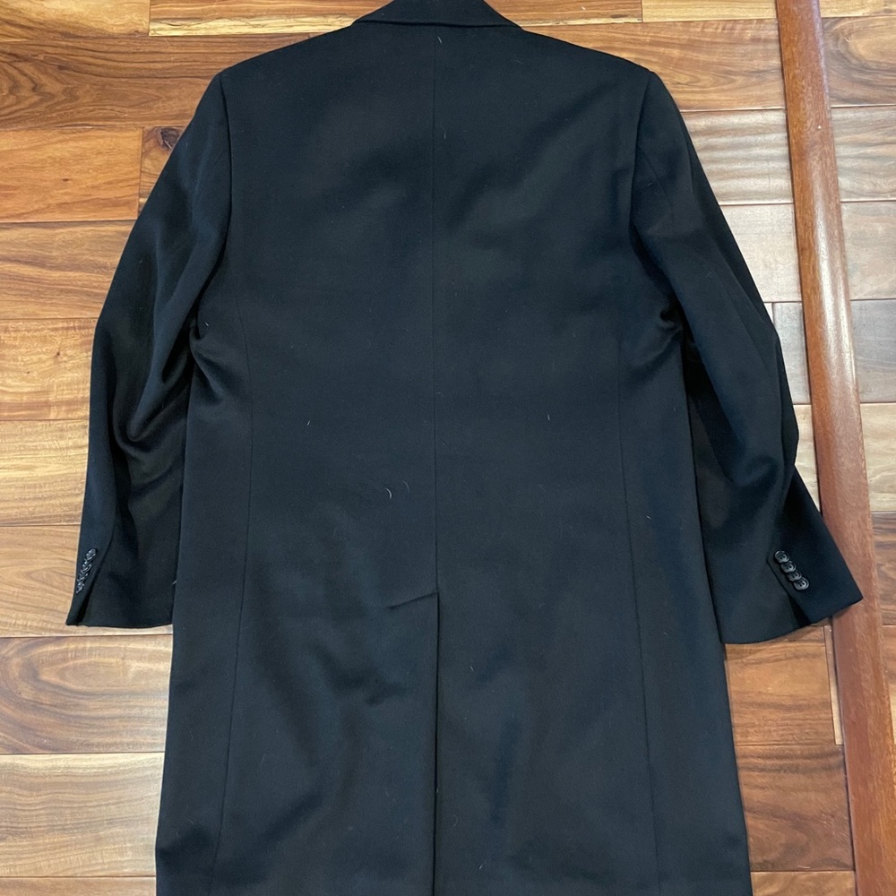 Black Jos A. Bank Wool Top Coat (L) - Picture 3 of 3